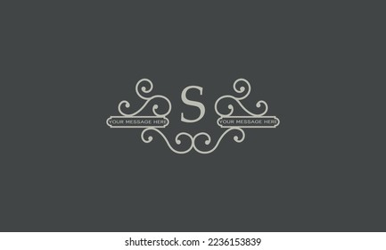 Initial letter S. Abstract fancy logo with monogram icon in elegant style