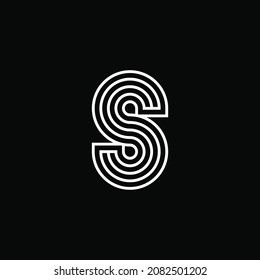 Initial letter S or alphabet S. Vector logo design