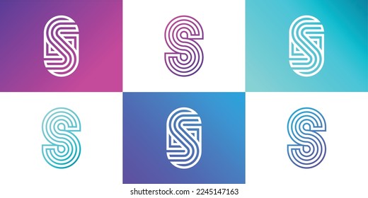 Initial letter S or alphabet S. Vector logo design