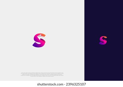 
Initial Letter S with Arrow logo. Dynamic movement. logistic. Vector Illustration design template