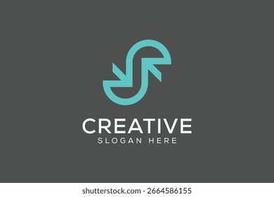 Anfangsbuchstabe Pfeil Logo Vektor modernes Design