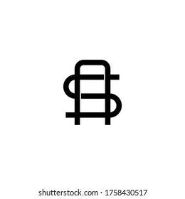 Anfangsbuchstaben A und S, AS, SA-Logo, Design-Vorlage für Monogrammlinien