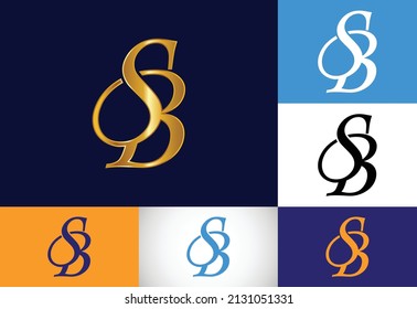 Vector de diseño del logotipo de la letra inicial S B. Símbolo gráfico de alfabeto para identidad empresarial