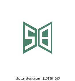 Initial Letter S, B, SB Hexagonal Geometric Logo Design