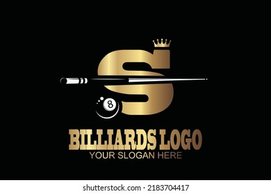 initial Letter S billiard  logo