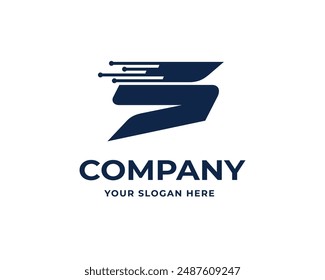 initial letter S bold technology trendy connected logo design template illustration inspiration