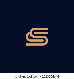 initial letter s c cs sc monogram logo design. minimal vector graphic alphabet symbol template.