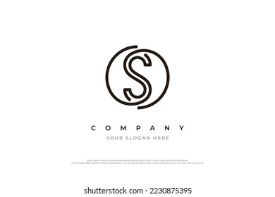 Vektor-Vorlage für das Design des Circle Letter S-Logos