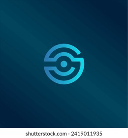initial letter S circle logo