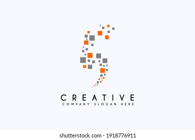 Letra inicial S colorida ilustración vectorial del diseño del logotipo. Diseño de elementos de plantilla de logotipos de tecnología y negocios de la carta S