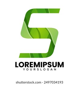 initial letter S colorful logo design 