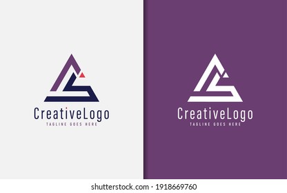 Initial Letter A and S Combined as The Triangle Shape Logo Design. Creative Logo Design For Brand and Company. Vector Logo Illustration.