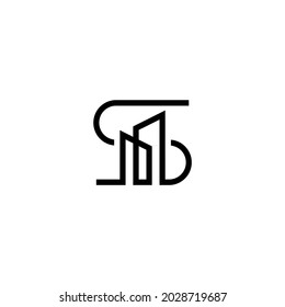 initial letter s construction monogram logo design. minimal vector graphic alphabet template. home house apartment real estate symbol icon.