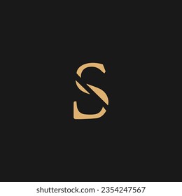 Logo De Letra Inicial S Cut Con Plantilla De Vector De Tipografía Empresarial Moderna Creativa, Diseño De Logotipo De Letra Abstracta Creativa S,
