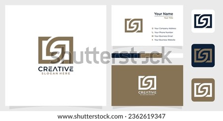 Initial letter S D G monochrome monogram ine logo design creative simple and business card Imagine de stoc © 