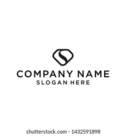 initial letter s diamond logo design vector illustration template
