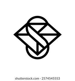 Initial Letter S Diamond Logo