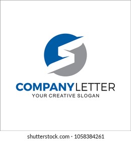 Initial Letter S Digital Design Logo