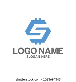 Initial letter s dollar logo design