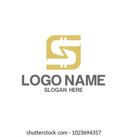 Initial letter s dollar logo design