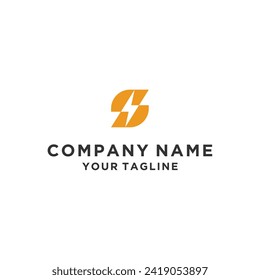 Letra inicial S Vector de diseño de logotipo eléctrico