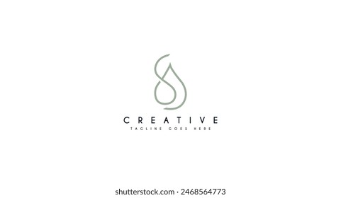 Initial Letter S with Essence Logo design vector illustration.