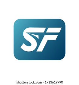 Initial Letter S F Logo Design Element