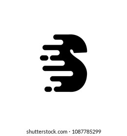 Initial Letter S Fast Speed Logo Design Template