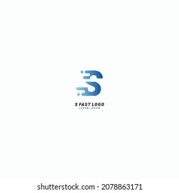 Initial letter S Fast speed logo design template