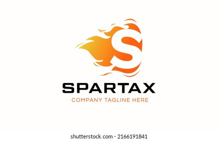 Letra inicial S y logotipo de incendio. Logo de la llama aislado en fondo blanco. Usable para logotipos de empresas y marcas. Elemento de promoción de marca gráfica vectorial