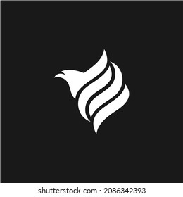 Initial Letter S Flying Birds Eagle Falcon Hawk Graphic logo design inspiration