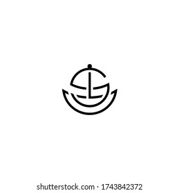 Initial letter S food Logo Design Template. Illustration vector graphic. Design concept bowl With letter S symbol. Perfect for cafe, restaurant, cooking