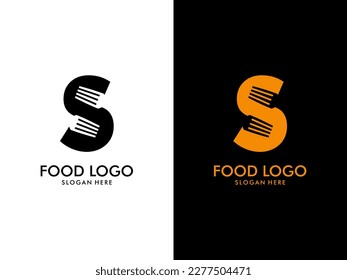 Initial Letter S Food Logo, food logo vector