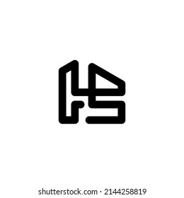 letra inicial S en forma de vector del logotipo de la casa