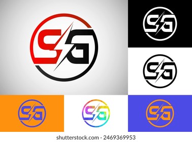 Initial Letter S G Logo Design. Graphic Alphabet Symbol For Corporate Business Identity
