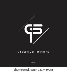 Initial letter S i G overlapping movement swoosh horizon logo vector for logo company isolated in black background