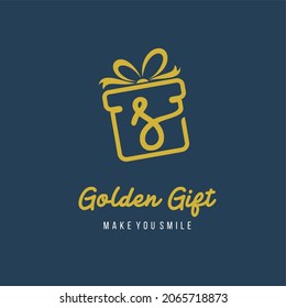 Carta inicial s con caja de regalo y cinta de opciones para regalo Tienda de juguetes regalo Plantilla de diseño de logotipos comerciales para minoristas