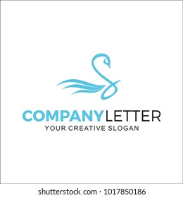 Initial Letter S Goose Duck Design Logo