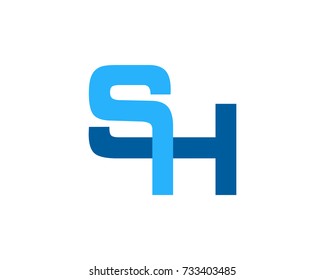 Initial Letter S H Linked Design Logo
