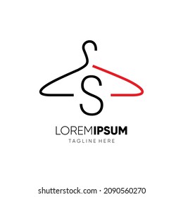 Initial Letter S Hanger Logo Design Vector Icon Graphic Emblem Illustration