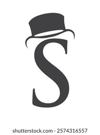 Initial Letter S Hat Logo Concept For Magic Hat Symbol Vector