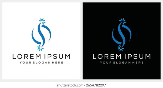 Anfangsbuchstabe S helix logo design, verlässt Grafik-Icon-Konzept