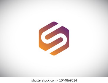Initial Letter S Hexagonal vector Logo