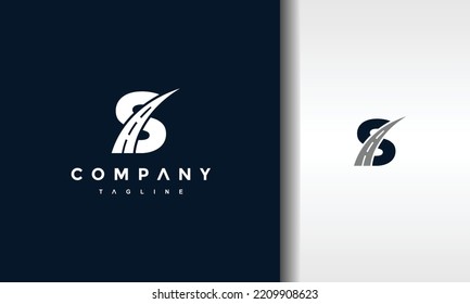 initial letter S highway logo