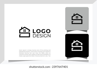 Initial letter S home house logo design. Vector illustration of home shaped for company