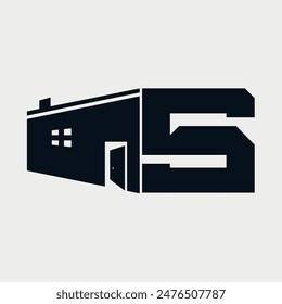 Initial Letter S Home or House logo design. Unique and Classic Real Estate design concept alphabet font. Vector Illustration.