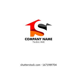 Initial Letter S With House Logo