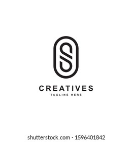 Initial letter S icon logo design vector template
