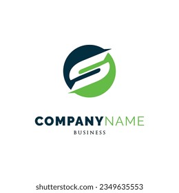 Plantilla de diseño del logotipo de la letra inicial S