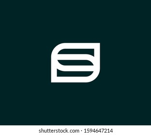 Initial Letter S Isolated Minimal Logo Stock Vector (Royalty Free ...